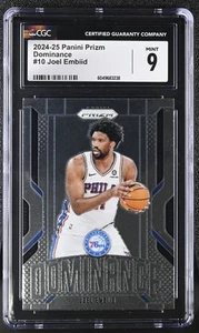 2024-25 Panini Prizm Joel Embiid #10 Dominance Basketball CGC 9 - Picture 1 of 2