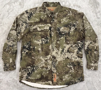 Redhead Mens Shirt Shacket L Strata Camo Silent Hide Chest Pockets Twill Stretch - Image 1 of 4