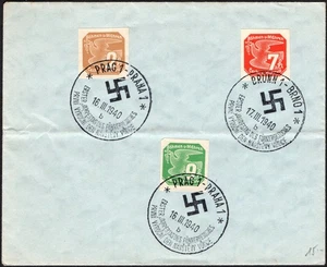 Alemania Tercer sobre / sellos Československo Haleru - #SA40 - Imagen 1 de 3