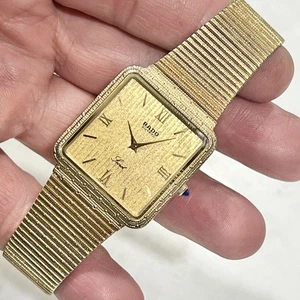 Reloj de vestir vintage RADO Secret chapado en oro de cuarzo 28 mm para hombre ¡FUNCIONA! - Imagen 1 de 14
