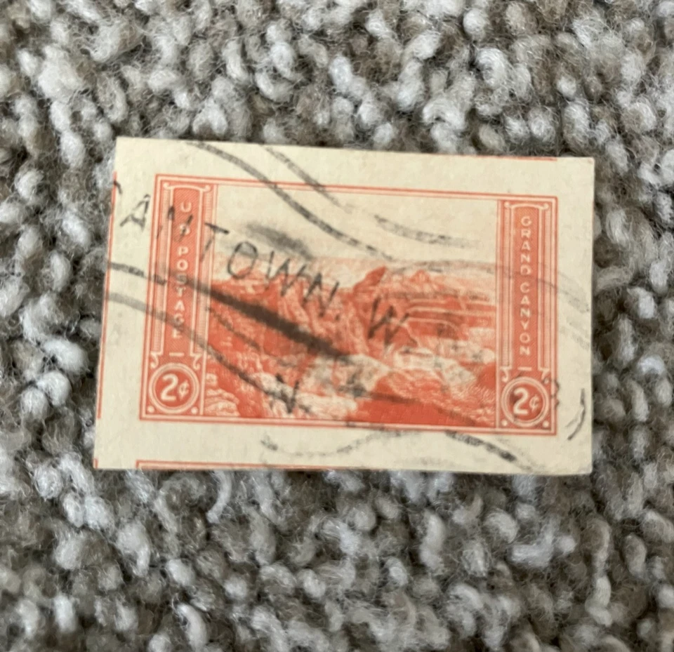 Estampilla postal de Estados Unidos - #741 - 1934 - 2c Gran Cañón - Naranja Foto 1 de 1