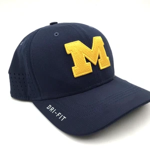 University Of Michigan Fitted Jumpman Baseball Hat Fitted Sz M/L Dri-Fit Jordan - Picture 1 of 7