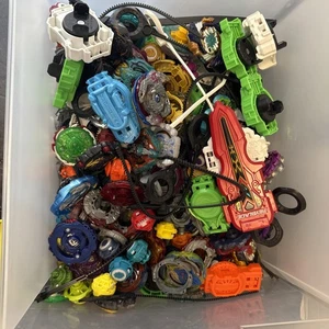 Beyblades Assorted Parts Accessories Launchers Huge 13/10” Bin - Picture 1 of 12