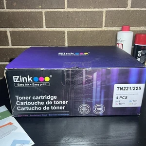 E-Z Ink Brother TN221 TN225 Toner Cartridge (4pack) Black,Cyan,Magenta, Yellow. - Picture 1 of 2