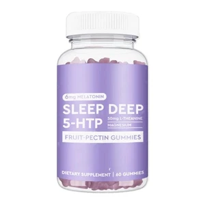 Sleep Supplement Gummies 6mg,60 Gummies,50mg L-THEANINE FRUIT-PECTIN Gummie - Foto 1 di 8