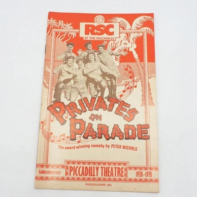Theater Program Privates On Paradise Piccadilly Theatre March 1978 - Image 1 of 3