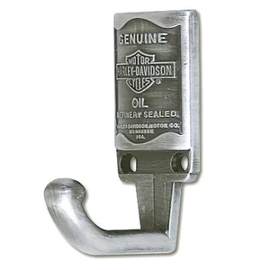 HARLEY DAVIDSON OIL CAN LOGO ANTIQUE PEWTER FINISH HOOK LIMITED EDITION - Picture 1 of 1