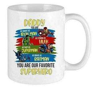 Super Dad Fathers Day Gifts Coffee Mug, 11oz, Best Dad Ever Superhero - Picture 1 of 5