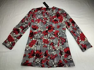 Black Label "NEW" by Evan-Picone Sz 6 Long Sleeve Red Multicolor Blazer Jacket - Picture 1 of 11