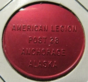 Vintage American Legion Post 28 Anker, AK 50c Handelstoken - Alaska - Bild 1 von 2