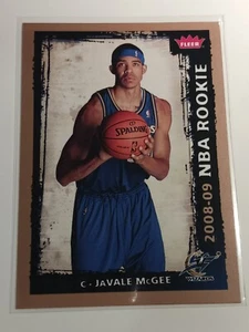 Tarjeta de novato Fleer JaVale McGee 2008-09 (RC) #218 Washington Wizards - Imagen 1 de 2