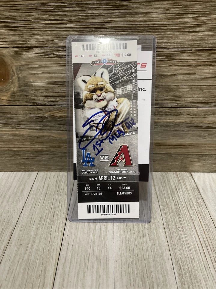 Joc Pederson Autographed Ticket Stub w/ Ins. "1st MLB HR" PSA/DNA COA - Image 1 of 4
