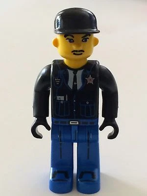 *NUEVO* Lego Minifigura 4 Juniors POLICÍA Gorra Negra 2.25 PULGADAS DE ALTO Foto 1 de 2