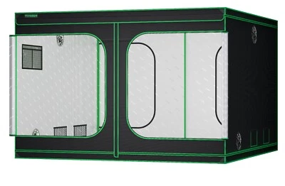 VIVOSUN 10x10ft Hydroponic Indoor Grow Tent Non Toxic 100% Reflect 24-32 Plants - Image 1 of 4