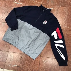 Men's Fila Navy / Silver Windbreaker  Jacket  - Picture 1 of 6