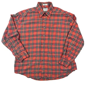 Vintage Viyella Mens Shirt XL Red Tartan Check Plaid Cotton Wool Lumberjack - Picture 1 of 19