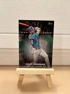 Julio Rodriguez 2024 Topps Series 1 Greatest Hits Black 202/299 23GH-17 Mariners - Image 1 of 3