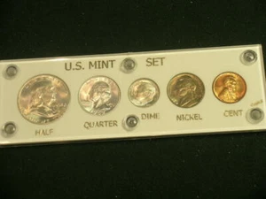 1952-D Brilliant Uncirculated Coin Denver Set - White Capital Holder - Picture 1 of 8