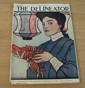 VTG Original 1906 Women's FASHION Magazine~"The DELINEATOR" Color Plates~ - Imagen 1 de 12
