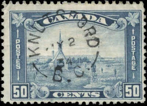 Canada Used F 50c Scott #176 1930 King George V Arch/Leaf Stamp - Picture 1 of 2