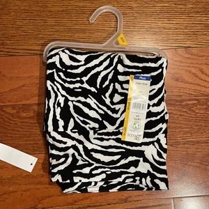 NWT Womens Terra & Sky Zebra Pull On High Rise Capri Legging Pants Size 0X 14W - Picture 1 of 12