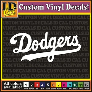 LA Los Angeles Dodgers baseball MLB car window vinyl decal Sticker script logo 8 - Bild 1 von 1