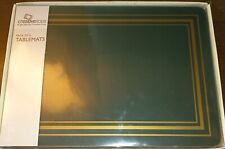 BRAND NEW & BOXED "CREATIVE TOPS" EMERALD GREEN & GOLD 6 PACK PREMIUM PLACEMATS