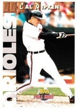Cal Ripken Baltimore Orioles 1993 Topps Full Shot 3 1/2 x 5 in jumbo insert card