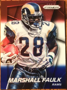 2014 Panini Prizm Prizms Red White & Blue Marshall Faulk #48 St. Louis Rams - Foto 1 di 2