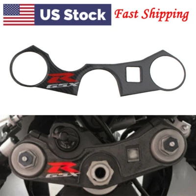 Top Triple Clamp Yoke 3D Decal Fit Suzuki GSXR1000 GSXR750 600 Real Carbon Fiber - Image 1 of 4