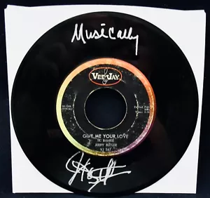 JERRY BUTLER~Signed GIVE ME YOUR LOVE 45~Soul~VEE JAY #VJ 567~The Iceman - Picture 1 of 2