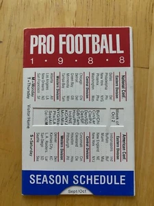 1988 NFL Slide Pocket Schedule - Picture 1 of 2