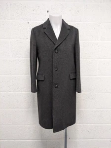 John Collier Sovereign Wool & Cashmere Blend Coat Overcoat Grey Vintage Chest 42 - Picture 1 of 10
