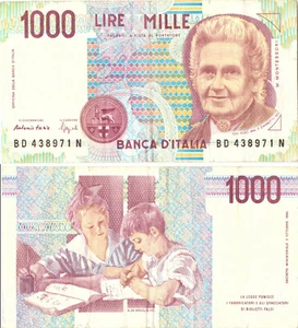 1994 Italia Banconota Lire 1000 Montessori D.M. 26-05-1994 Circolata - Picture 1 of 1