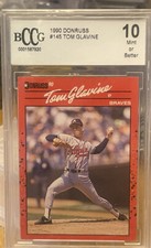 TOM GLAVINE 1990 Donruss #145 BCCG 10 GEM MINT Hall of Fame Atlanta Braves