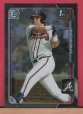 2015 Bowman Chrome Draft - AUSTIN RILEY - BLACK REFRACTOR Rookie Card #157 - RC