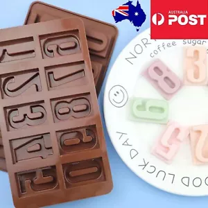 Numbers Chocolate Mold Ice Tray Silicone Cake Toppers Jelly Cookie Mould AU - Picture 1 of 12