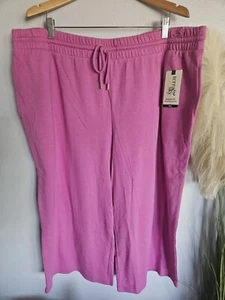 Terra & Sky Plus Pull-On Knit Capris Pockets Size 2X (20W-22W) Orchid Color New - Picture 1 of 6