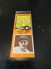 WILLIAM BILLY Bill JURGES 1934 DIAMOND Matchbook COVER 1st First Baseball Orange