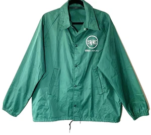 Vintage David Peyser The Warm Up Snap On Made In USA Green Jacket Size Large - Picture 1 of 11