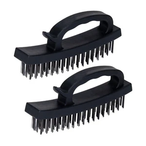2 X JAK QUALITY Heavy Duty Steel Wire Brush Metal Rust Removal Clean Surface - Picture 1 of 4