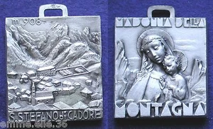 MEDAGLIA SANTO STEFANO DI CADORE Mt. 908 SCI SKI MADONNA MONTAGNA BELLUNO - Picture 1 of 1