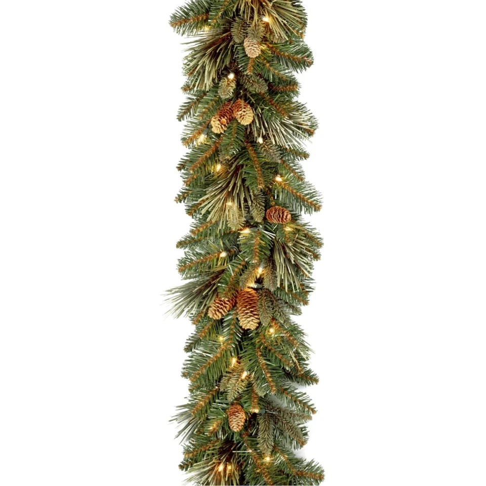 National Tree Pine 9 Foot by 10 Inch Carolina Garland Wreaths Garlands Plants