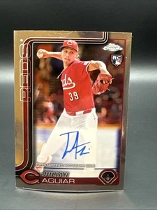 2025 Topps Chrome - 🔥 Rookie Autographs Julian Aguiar #RA-JA Cincinnati Reds SP - Picture 1 of 2