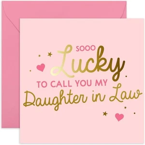 CENTRAL 23 Cute Birthday Card for Daughter-in-Law – “So Lucky My Daughter-in-Law - Picture 1 of 6