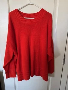 Neu Sonoma Pullover Damen Orange Pulli Langarm Größe 1X - Bild 1 von 3