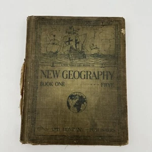Antique 1920 New Geography Book One by Alexis Everett Frye Maps Schoolbook Photo - Imagen 1 de 23