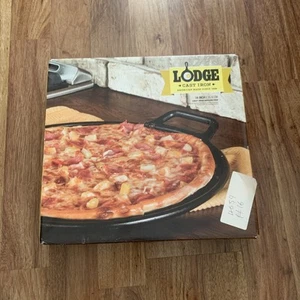 Lodge Pre-Seasoned Cast Iron Baking Pan with Loop Handles, 14", Black - NIB - Picture 1 of 4