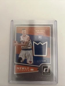 2015-16 Panini Donruss Newly Crowned Rookie Jerseys /149 Kristaps Porzingis - Picture 1 of 2