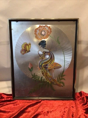 Colgante de pared vintage enmarcado lámina arte cuadro hada ninfa fantasía emblema de Michelle Foto 1 de 4